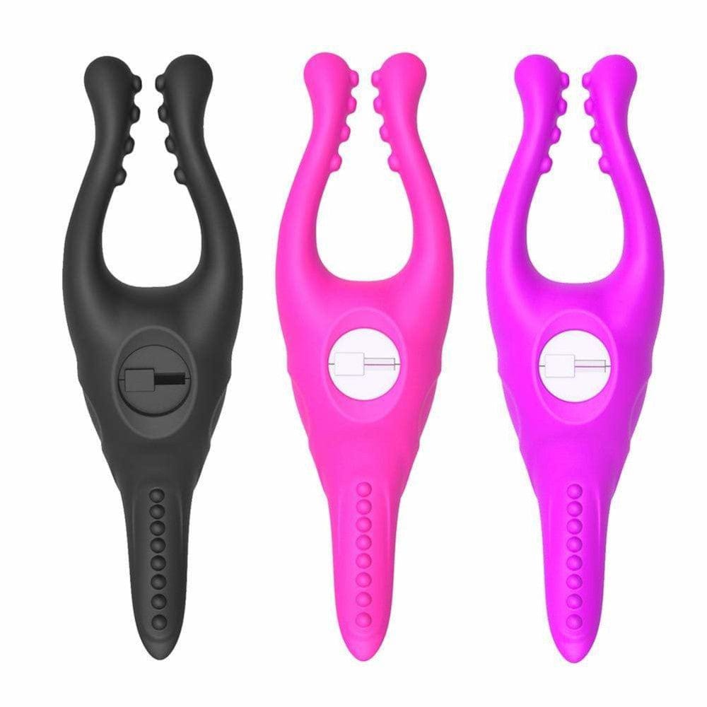 BDSM Silicone Vibrating Clitoris Clamp sissyloving BDSM Silicone Vibrating Clitoris Clamp sissyloving
