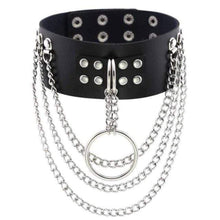 Lade das Bild in den Galerie-Viewer, Mehrschichtiger Gothic-Appeal-Lederhalsband