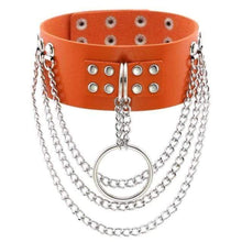 Lade das Bild in den Galerie-Viewer, Mehrschichtiger Gothic-Appeal-Lederhalsband