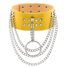 Lade das Bild in den Galerie-Viewer, Mehrschichtiger Gothic-Appeal-Lederhalsband