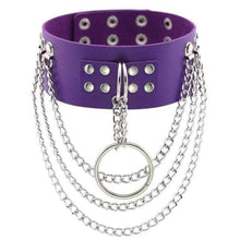 Lade das Bild in den Galerie-Viewer, Mehrschichtiger Gothic-Appeal-Lederhalsband