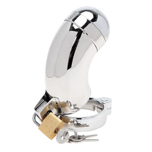 Lade das Bild in den Galerie-Viewer, Violetter Peniskäfig mit Vollmetallabdeckung, 9,9 cm lang