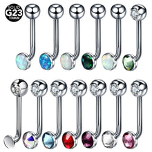 Load image into Gallery viewer, Jeweled G23 Titanium Christina Piercing Ring BDSM