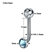 Load image into Gallery viewer, Jeweled G23 Titanium Christina Piercing Ring BDSM