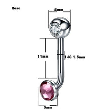 Load image into Gallery viewer, Jeweled G23 Titanium Christina Piercing Ring BDSM