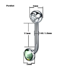 Load image into Gallery viewer, Jeweled G23 Titanium Christina Piercing Ring BDSM