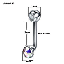 Load image into Gallery viewer, Jeweled G23 Titanium Christina Piercing Ring BDSM