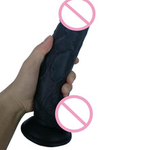 Charger l'image dans la galerie, Gode réaliste texturé noir Mandingo