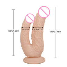 Load image into Gallery viewer, Double Penis Dildo With Suction Cup