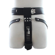 Load image into Gallery viewer, PU Leather Penis Bdsm Chastity Belt Adjustable