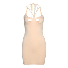 Lade das Bild in den Galerie-Viewer, Sexy ausgehöhltes Rucksack-Hüftkleid