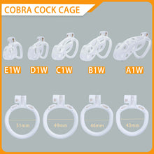 Charger l'image dans la galerie, Kit de cage de chasteté White Cobra de 1,77 à 4,13 pouces de long