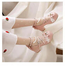 Load image into Gallery viewer, Zoey Sissy Shoes with Pearl Buckle Strap