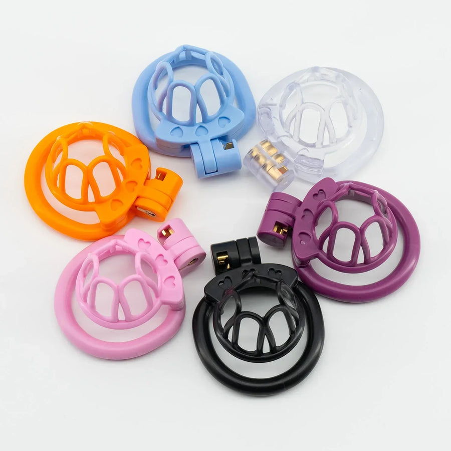 Cute Sissy Chastity Cage With 4 Rings, gallery view 2
