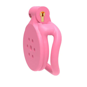 Pink Flat Chastity Cage