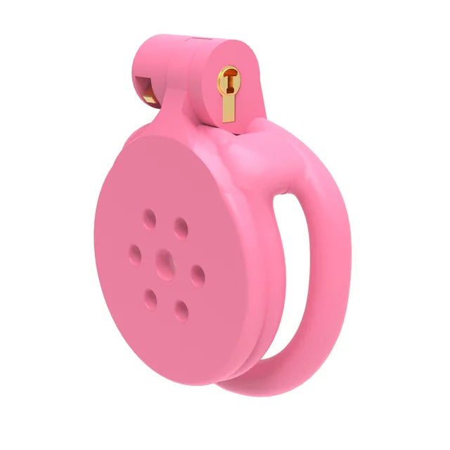 Pink Flat Chastity Cage