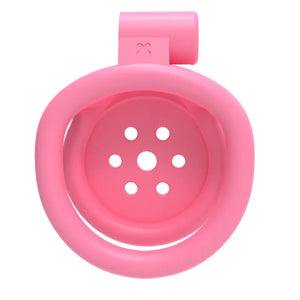 Pink Flat Chastity Cage