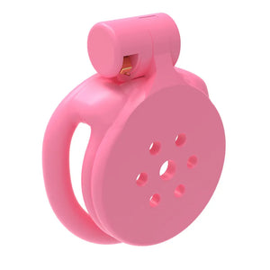 Pink Flat Chastity Cage