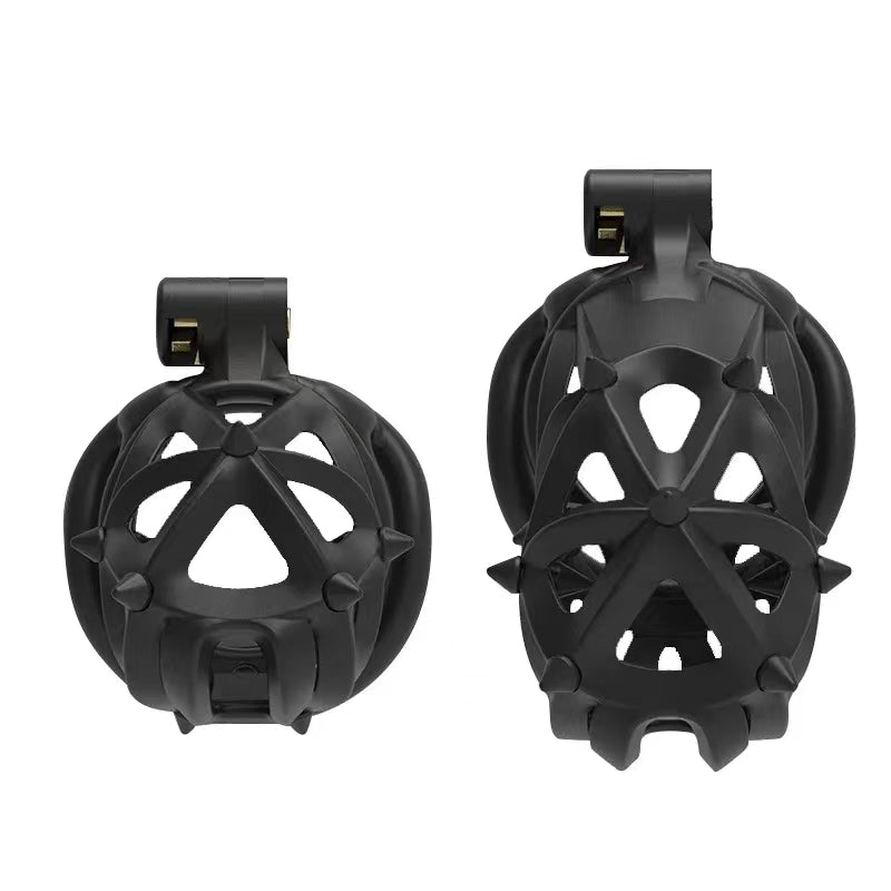 3D Double Headed Soft Spikes Breathable Chastity Cage, gallery view 7