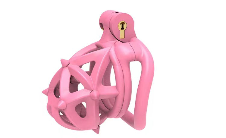 3D Double Headed Soft Spikes Breathable Chastity Cage, gallery view 3