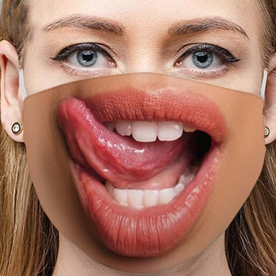 3D Funny Expression Sex Mouth Masks, gallery view 9