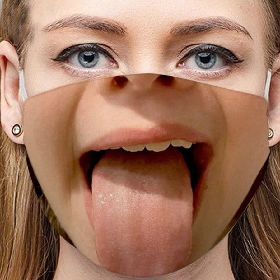 3D Funny Expression Sex Mouth Masks, gallery view 4