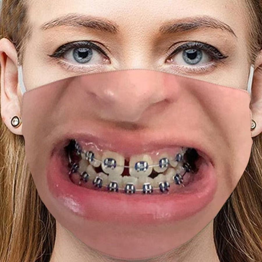 3D Funny Expression Sex Mouth Masks, gallery view 2