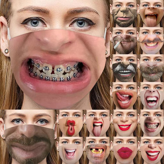 3D Funny Expression Sex Mouth Masks product view