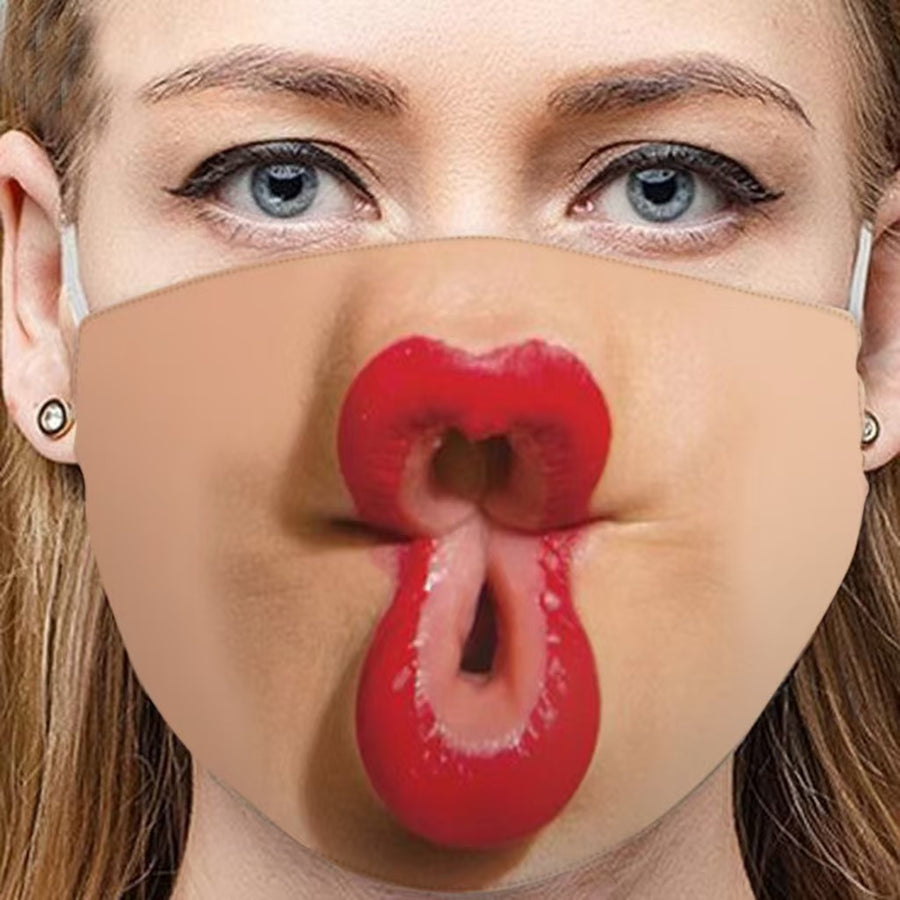 3D Funny Expression Sex Mouth Masks, gallery view 17