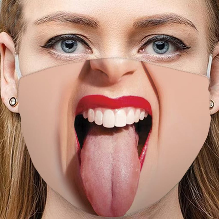 3D Funny Expression Sex Mouth Masks, gallery view 16