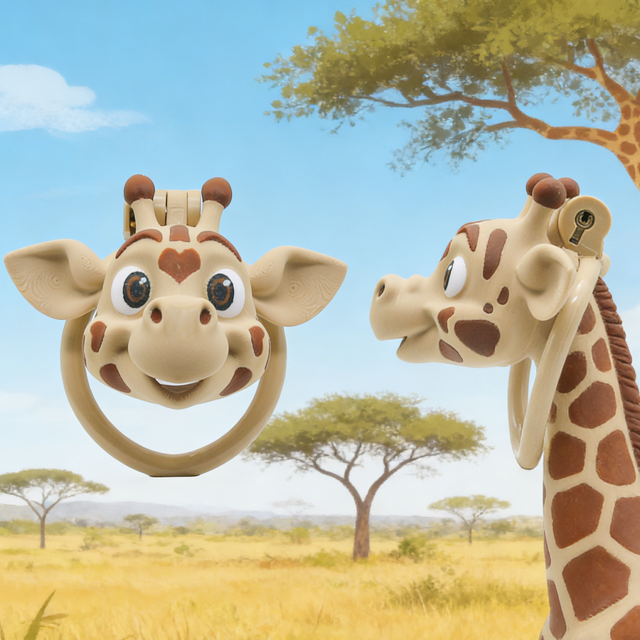 3D Giraffe Head Chastity Cage, gallery view 4