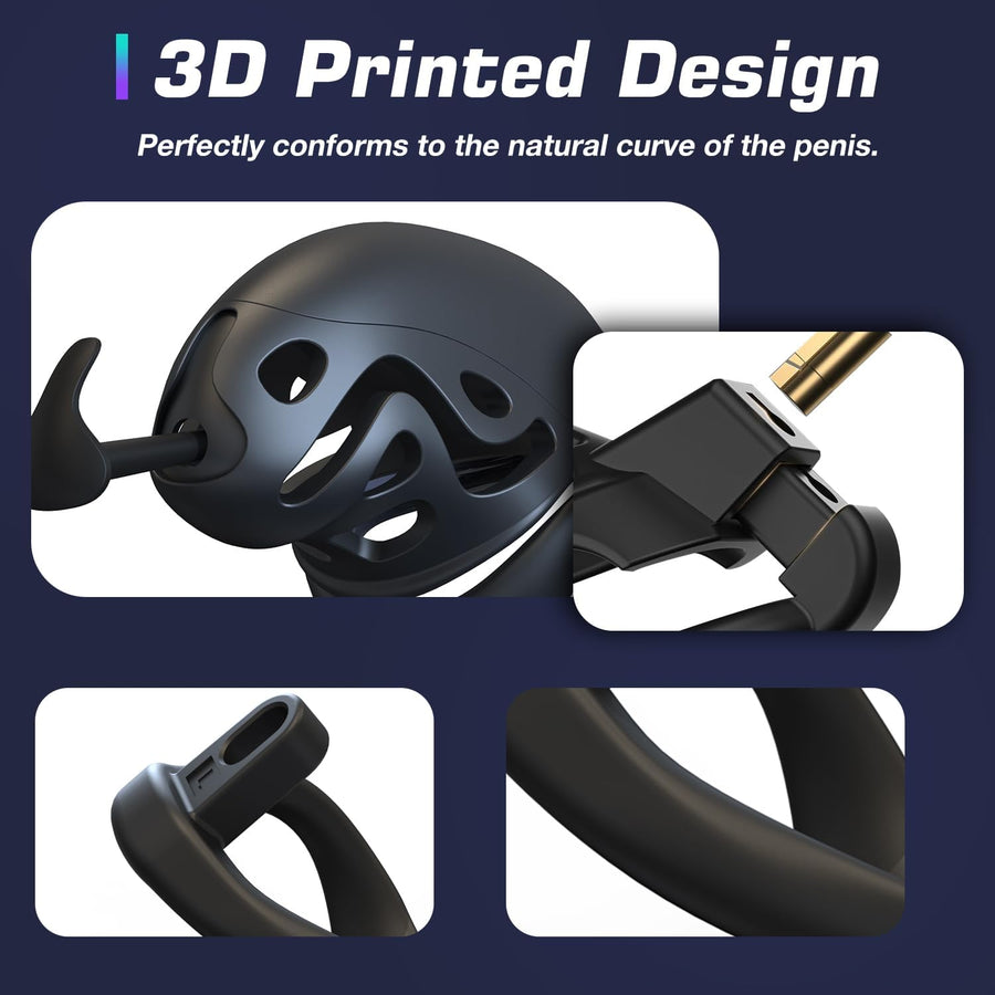 3D Chastity Device with 3 Sizes Rings, gallery view 5