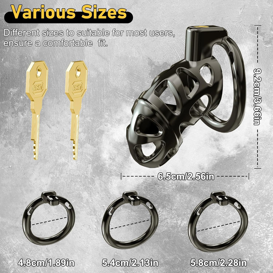 Metal Chastity Cage Set, gallery view 2