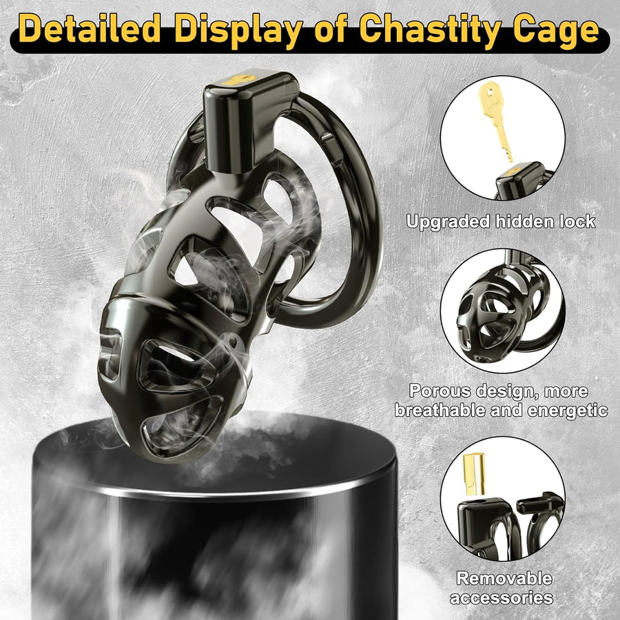 Metal Chastity Cage Set, gallery view 3