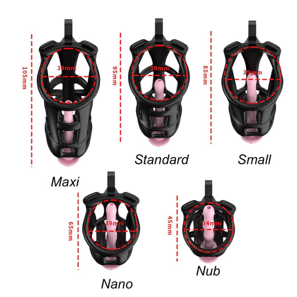 Cobra Chastity Set With Belt  -tube size