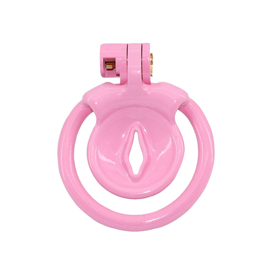 Sissy Pink Flat Clit Cock Cage product view