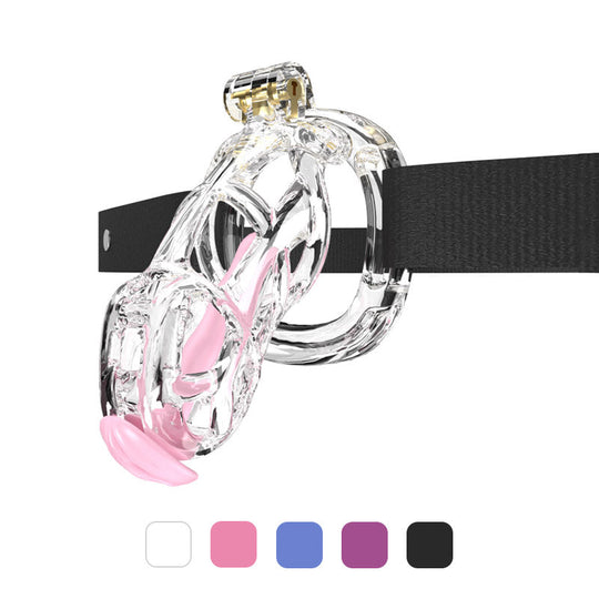 Cobra Chastity Set With Belt -clear