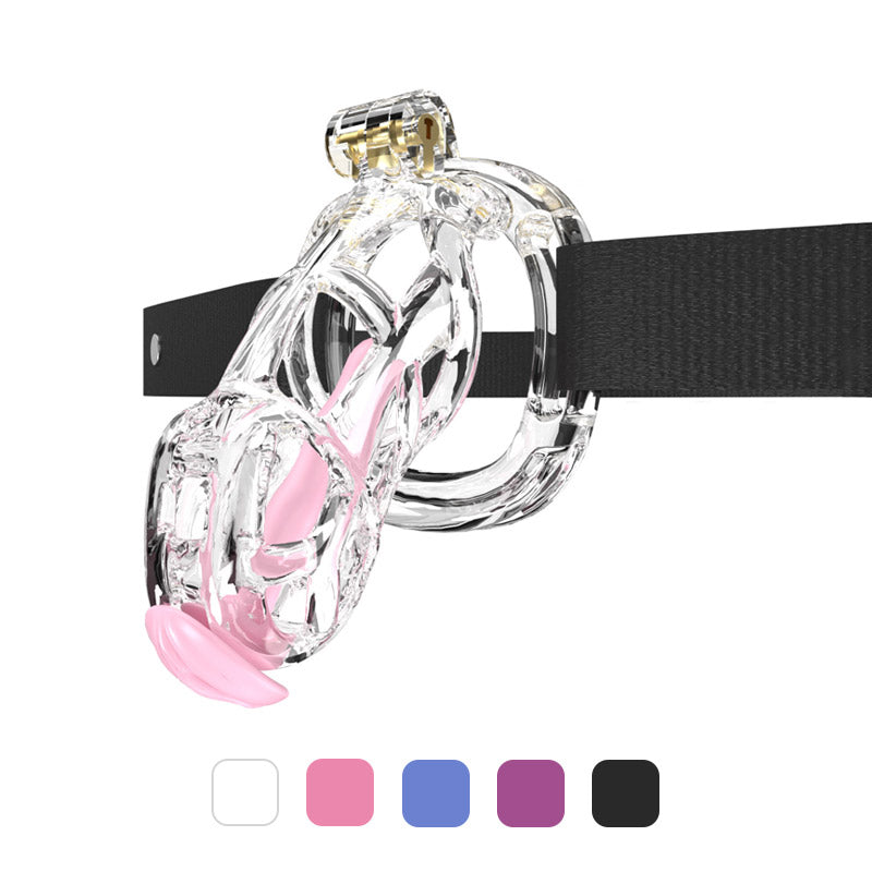 Cobra Chastity Set With Belt -clear