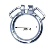 Lade das Bild in den Galerie-Viewer, Round Ring Curved Ring with Ears dimensions showing 50mm
