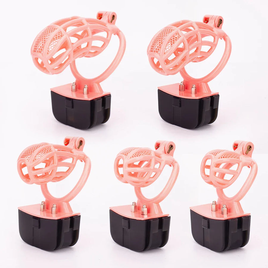 Pink Electric Chastity Cage Set, gallery view 3