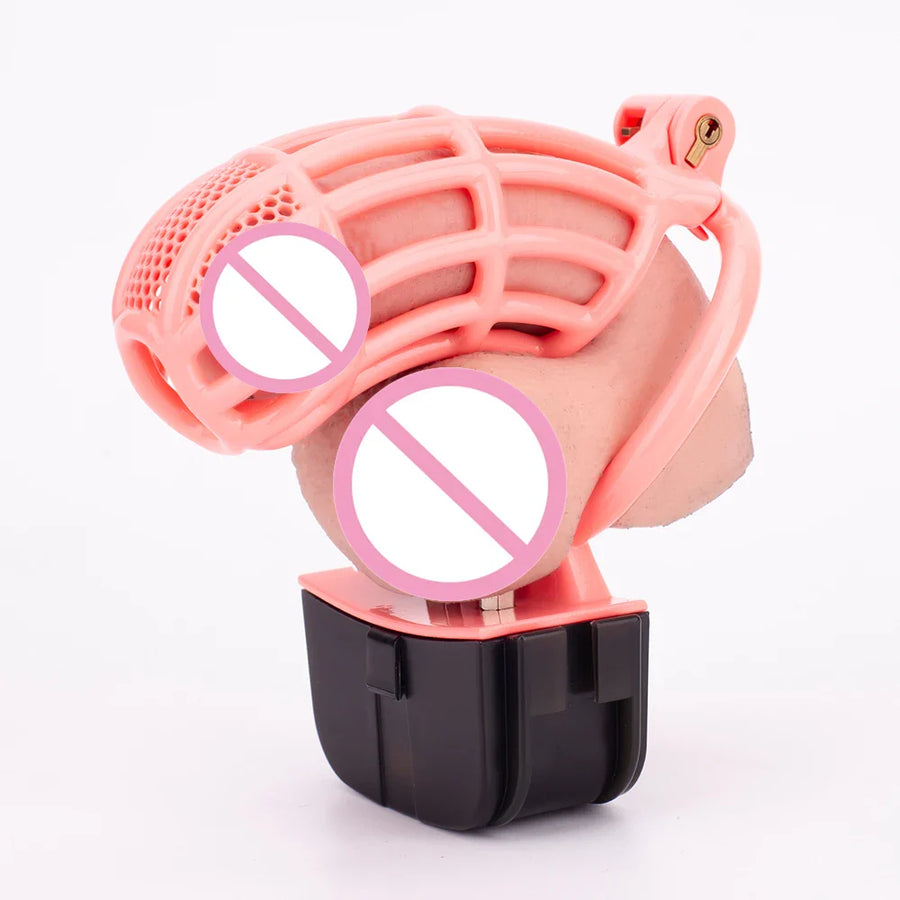 Pink Electric Chastity Cage Set, gallery view 4