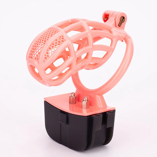 Pink Electric Chastity Cage Set product view