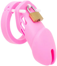 Charger l&#39;image dans la galerie, Cage de chasteté en silicone Perverse Pink (tous les anneaux inclus) 
