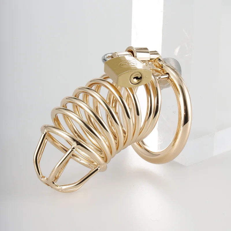 Gold Chastity Cage, gallery view 5