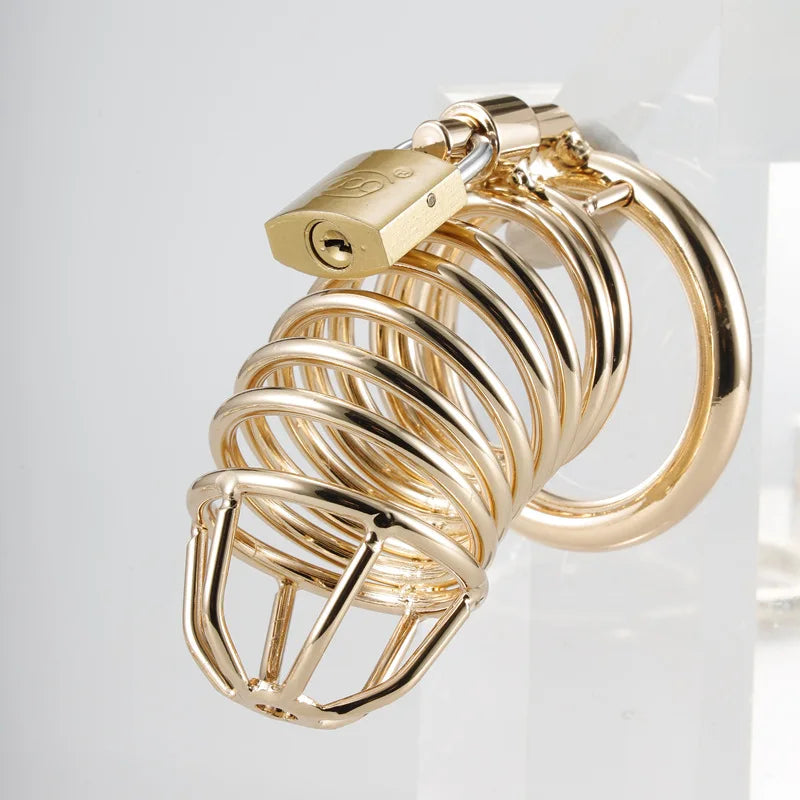 Gold Chastity Cage, gallery view 4