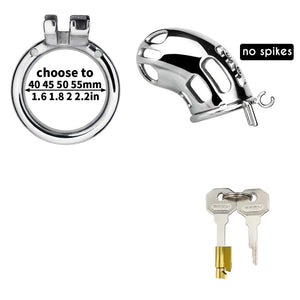 Spiked Male Chastity Cage with Anal Plug