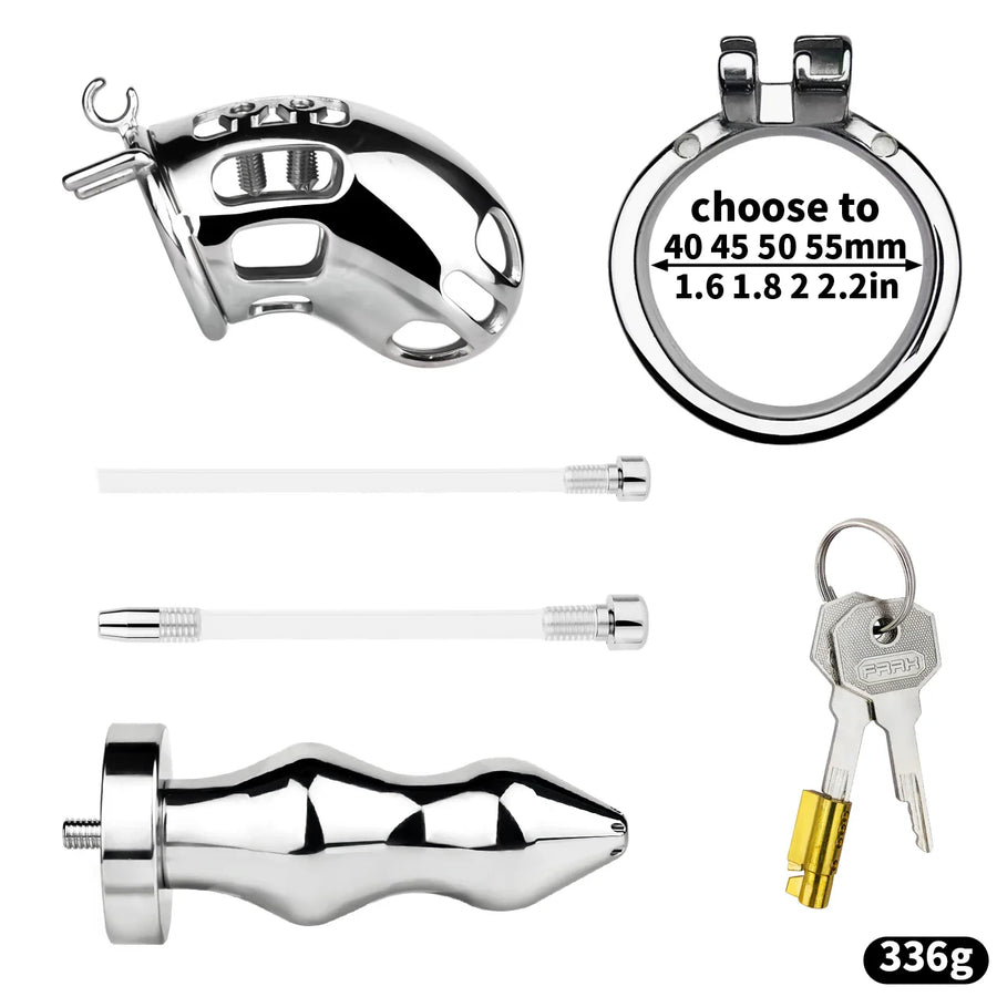 Spiked Male Chastity Cage with Anal Plug, gallery view 16