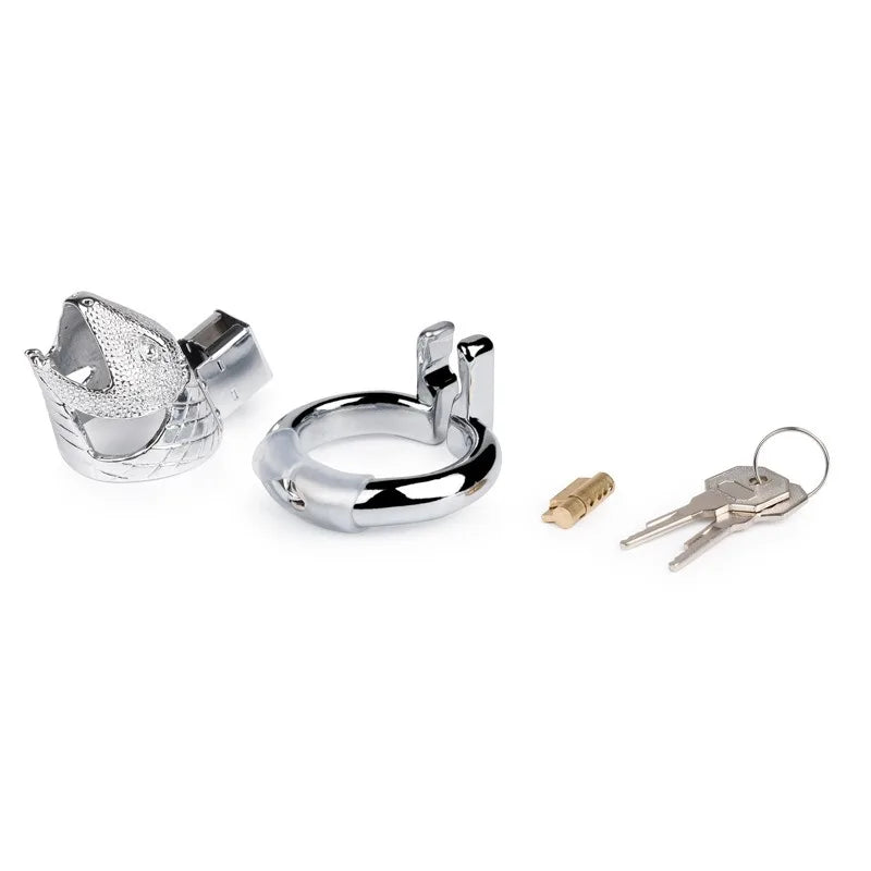 Metal Snakehead Chastity Cage, gallery view 5