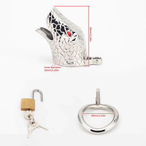 Snake Head Chastity Cage
