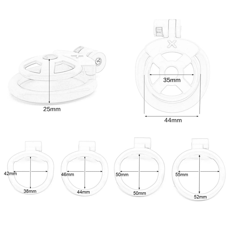 Light Cute Small Pot Lid Chastity Cage, gallery view 2